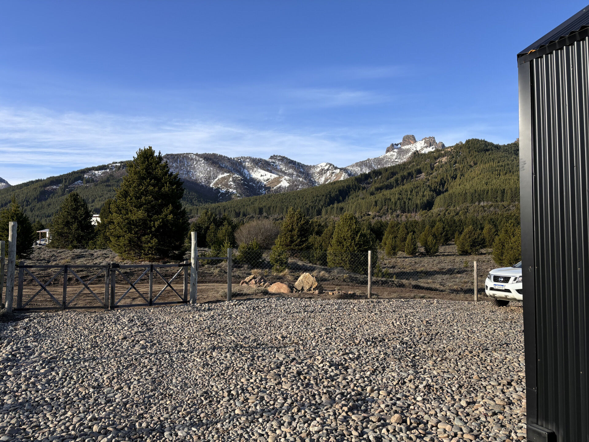 El parque con vista a la montaña